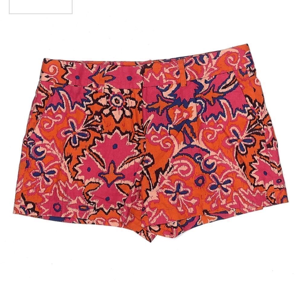 Ann Taylor LOFT Linen Abstract Shorts